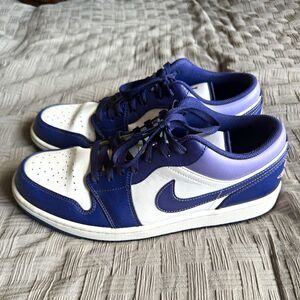 Jordan Air Jordan 1 Low Sky J Purple/White Low Top Lace-Up Leather 553558-515